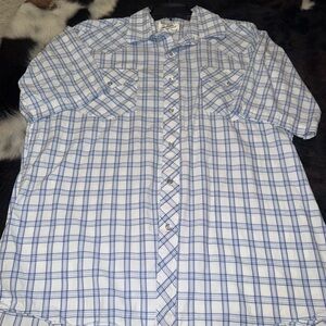 Ranchwear Blue and White Checkered Shirt
